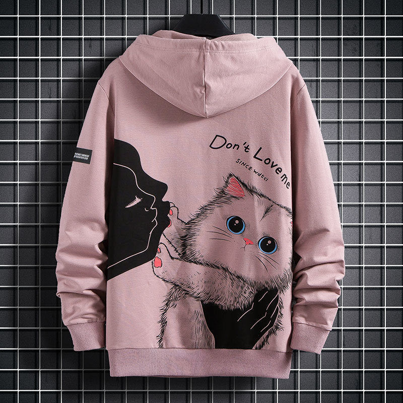 2021 New Rosa Bonito Gato Impresso Hoodies Japons Casual Dos Desenhos Animados Camisolas Streetwear Masculino Feminino Solto Pulver Com Capu
2021 New Rosa Bonito Gato Impresso Hoodies Japons Casual Dos Desenhos Animados Camisolas Streetwear Masculino Feminino Solto Pulver Com Capu