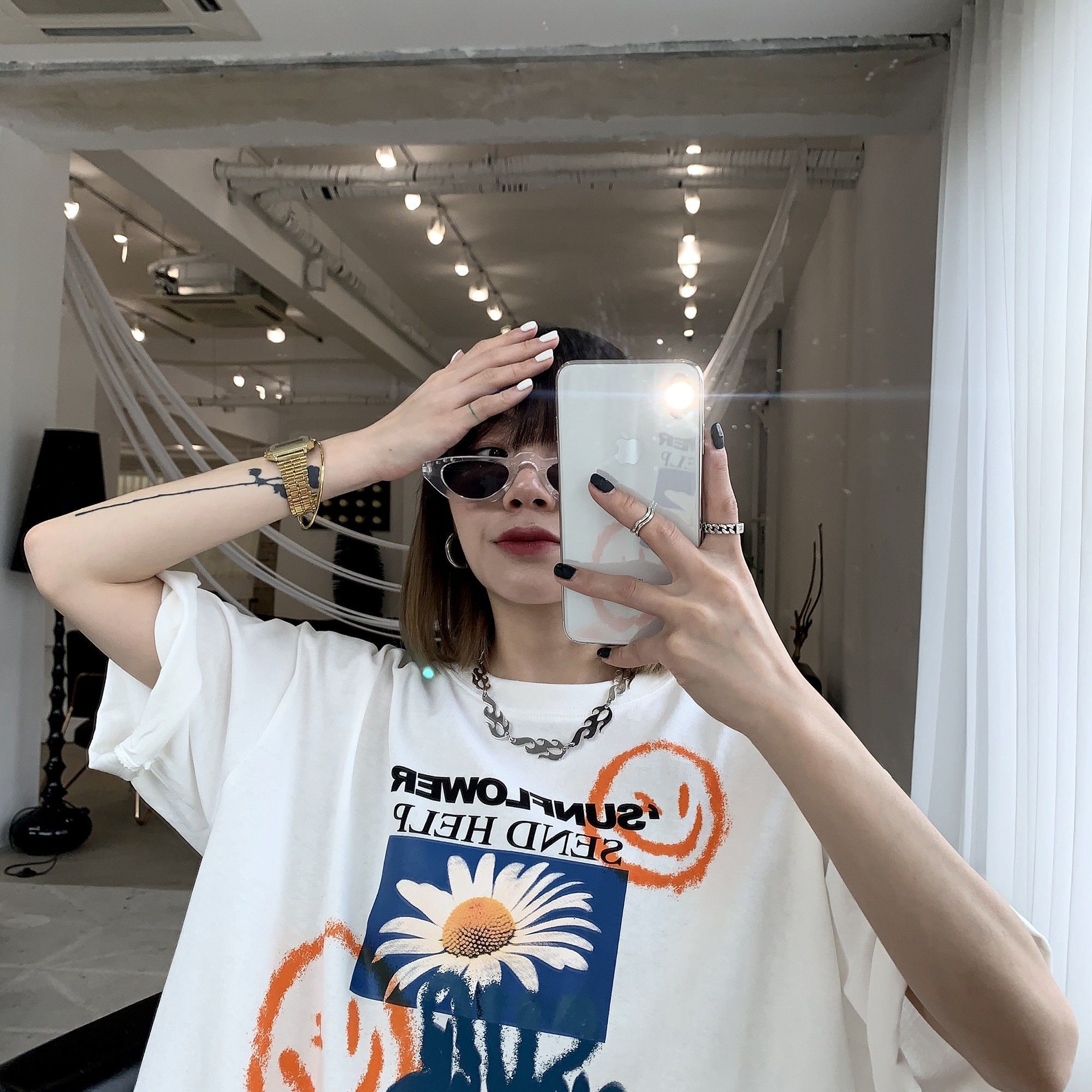 Harajuku Printed Women's Oversized Tshirt Summer Casual Loose Short Sleeve korea Plus Size Tees Fashion Outdoor Tops T200614