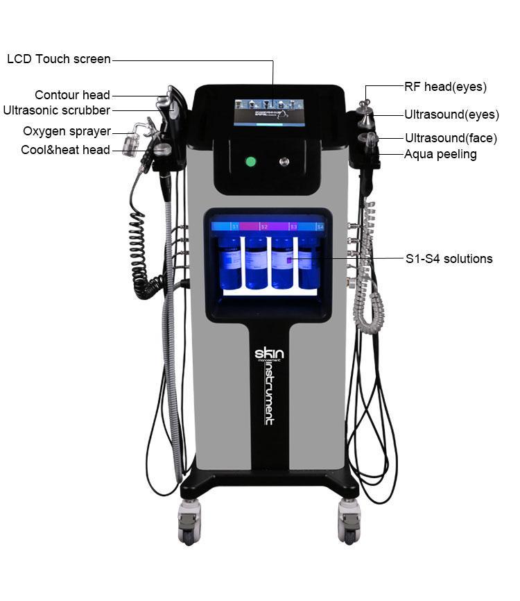 SPA use diamond dermabrasion Skin deep clean machine microdermabrasion ultrasonic Wrinkle reduction jet peel Skincare High frequency tube