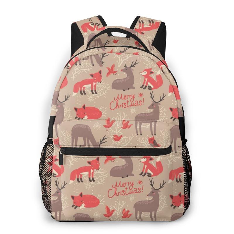 Backpack Mountaineering Deer And Foxes Shoulder Bags Backpacks, Black 
Backpack Mountaineering Deer And Foxes Shoulder Bags Backpacks, Black