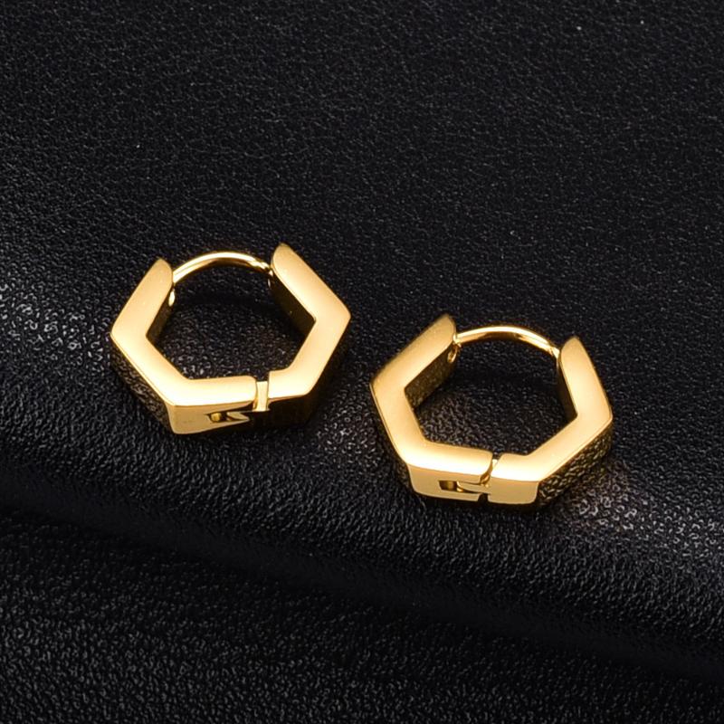Stud 2021 Fine 18K Gold Plated 316L Titanium Steel Women Geometric Earring Unique Hexagon Elegant Earrings, Golden;silver
Stud 2021 Fine 18K Gold Plated 316L Titanium Steel Women Geometric Earring Unique Hexagon Elegant Earrings, Golden;silver
