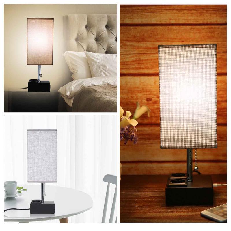 Lamp Covers & Shades Pulling Switch Bedside Table Dual Ports&Outlet Sockets Base And Fabric Lampshade Desk Nightstand Light For Home(no Bulb
Lamp Covers & Shades Pulling Switch Bedside Table Dual Ports&Outlet Sockets Base And Fabric Lampshade Desk Nightstand Light For Home(no Bulb