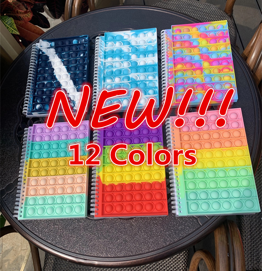 NEW!!! 12 Styles Christmas Party Favor Notebook A5 Tie Dye Rainbow Finger Bubble Cover Notebook Decompression Silicone Fidget Toys For kids School Office Gift
NEW!!! 12 Styles Christmas Party Favor Notebook A5 Tie Dye Rainbow Finger Bubble Cover Notebook Decompression Silicone Fidget Toys For kids School Office Gift