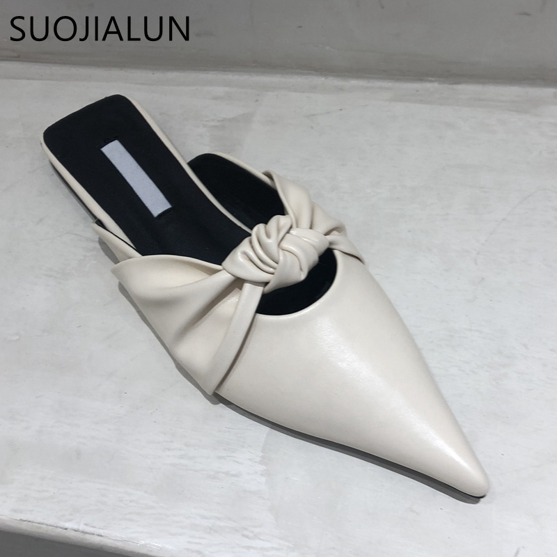SUOJIALUN 2021 New Summer Women Slipper Elegant Bow-knot Pointed Toe Slip On Mules Shoes Ladies Flat Heel Casual Slides Flip Flo K78, Beige
SUOJIALUN 2021 New Summer Women Slipper Elegant Bow-knot Pointed Toe Slip On Mules Shoes Ladies Flat Heel Casual Slides Flip Flo K78, Beige