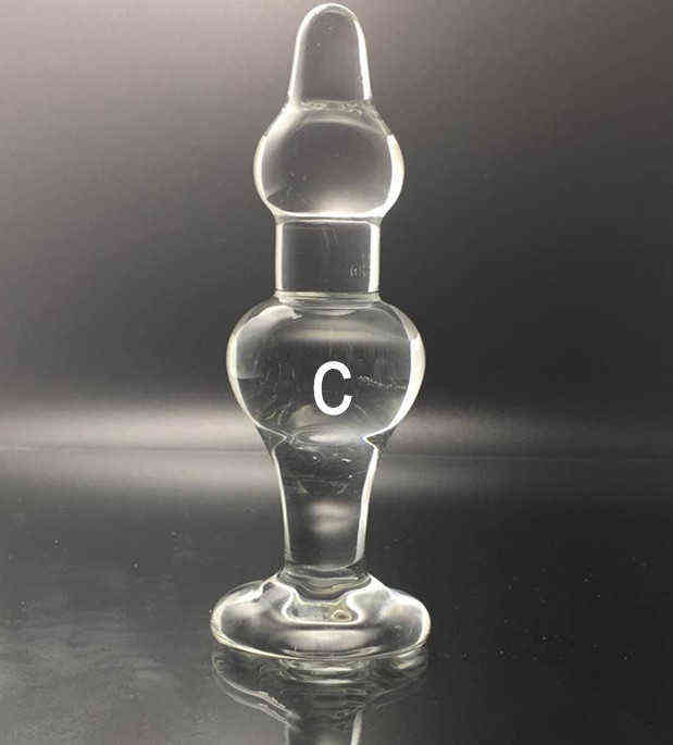 Transparent Glass Anal Plug Dildo Anus Dilator Expander Butt Plugs Large Big Buttplug Ass Sex Toys For Woman 211108 - view 7
