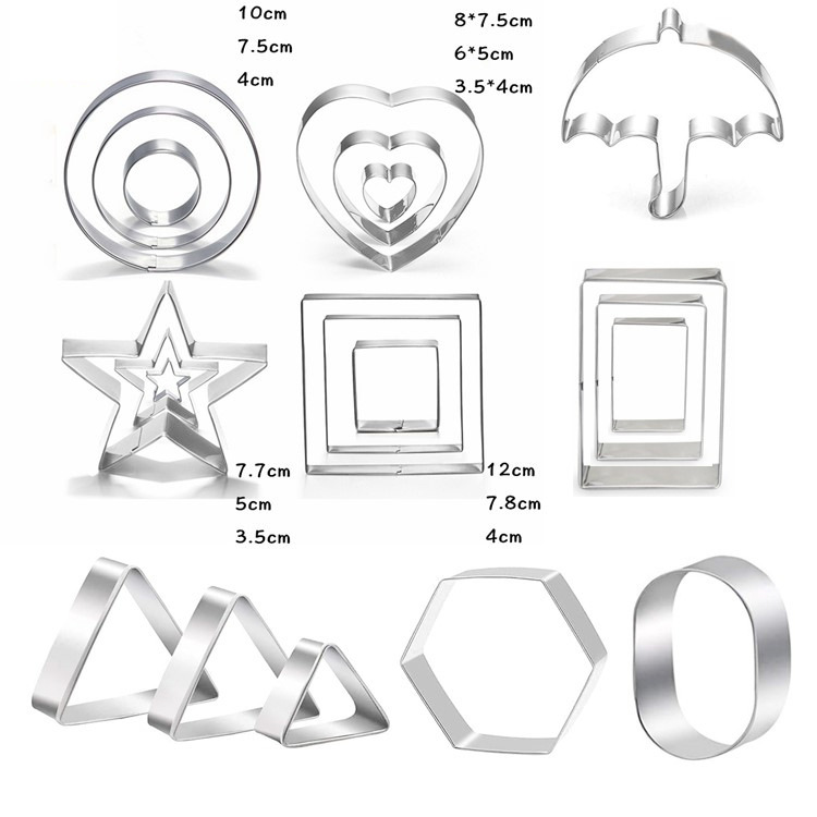 Korean Movie Sugar Honeycomb Cake Biscuit Mold 6-Piece Set Full Kit Dalgona Candy Recipe Round Pentagonal Star Umbrella-shaped Triangle