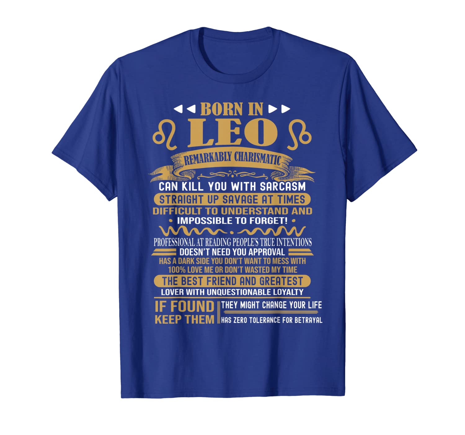 Born in Leo Facts T-Shirt for mens and womens, White;black
Born in Leo Facts T-Shirt for mens and womens, White;black