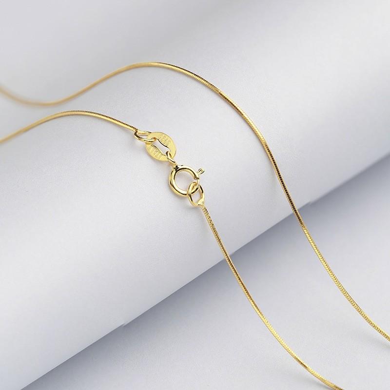 Chains Lo Paulina Genuine 925 Sterling Silver Snake Chain For Woman 40cm/45cm Europe Brand Necklace Collar Bijoux XL210121-S5