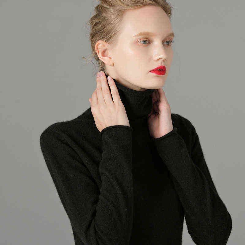Turtleneck Women Sweaters Autumn Winter Sweater Knitted Pullover Long Sleeve Woman Sweaters Tops Soft Jumper Pull Femme 211109
