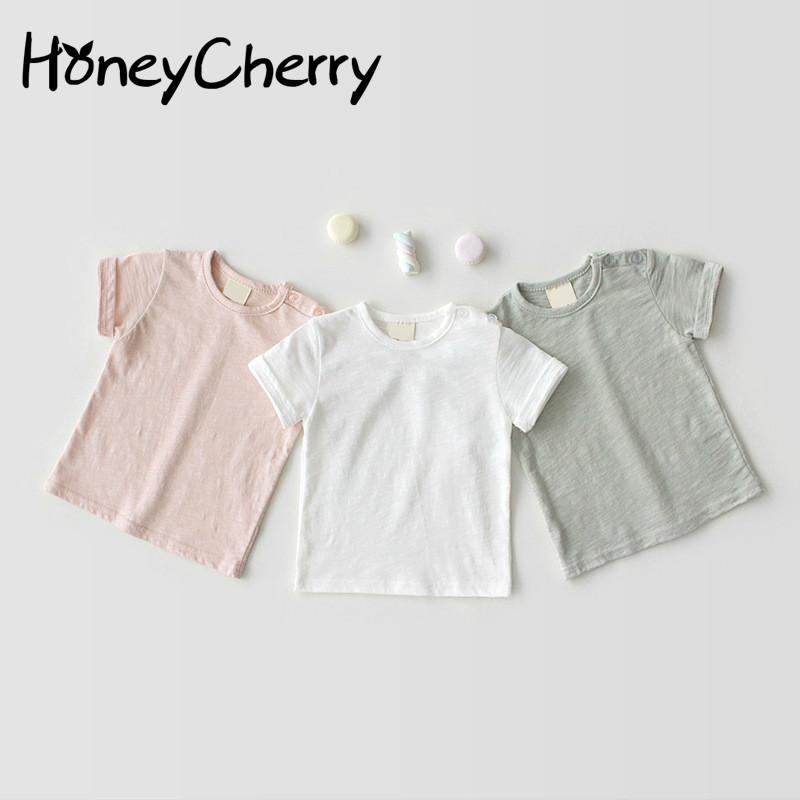 T-shirts HoneyCherry Pure Soft Breathable Short Sleeve T-shirt Boys And Girls Baby Girl Clothes, Gray
T-shirts HoneyCherry Pure Soft Breathable Short Sleeve T-shirt Boys And Girls Baby Girl Clothes, Gray