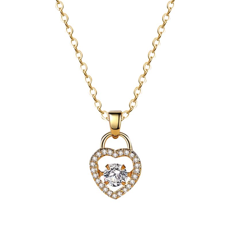 Pendant Necklaces Fashion Design Women Micro Inlaid Smart Cute Heart-shaped Necklace Daily Wild Temperament Valentine's Day Gifts, Silver
Pendant Necklaces Fashion Design Women Micro Inlaid Smart Cute Heart-shaped Necklace Daily Wild Temperament Valentine's Day Gifts, Silver