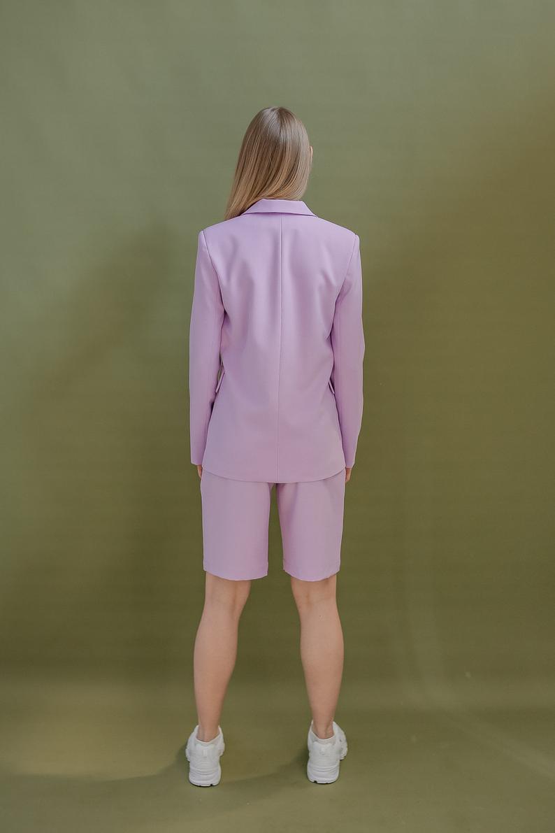 Fashion Girls Blazer Suits Women 2 Pieces Short Pants Evening Party Prom Formal Outfit Tuxedos (Jacket+Pants)