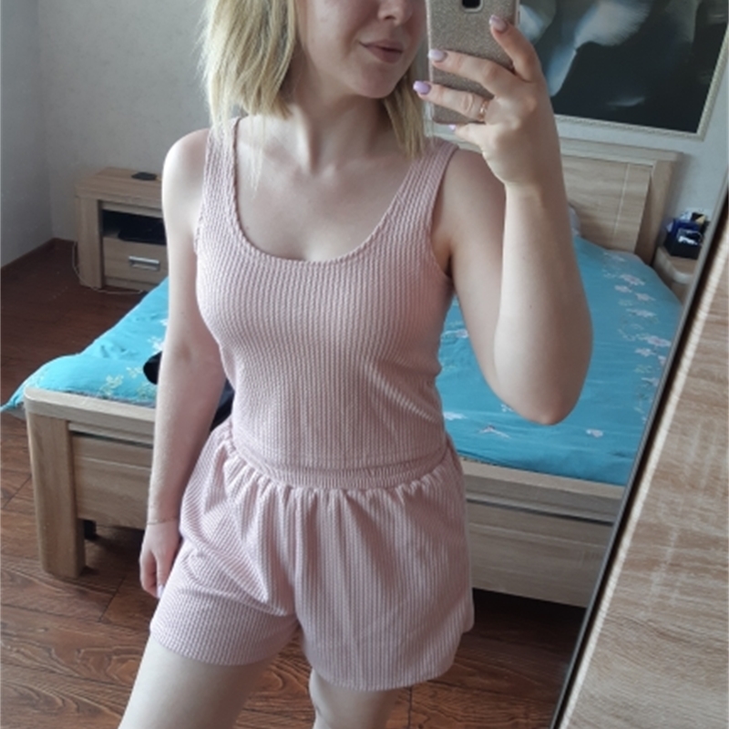 Women Three Piece Sets Summer Tank Crop Tops Shorts Outfit Woman Body Tracksuit Clothes Fashion 3 Pcs Sportsuit 210302