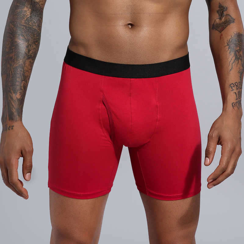 5Pcs/lot Boxershorts Man Underpants Long Boxers Men Underwear Cotton Shorts Breathable Shorts Boxers Gay cueca boxer 210826