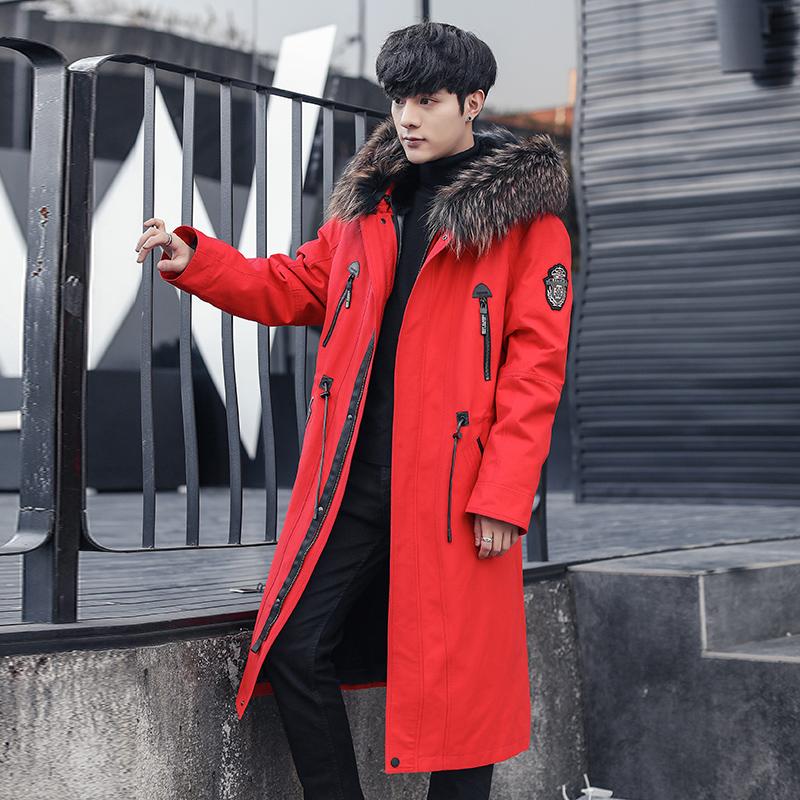 Men' Leather & Faux Parka Coat Liner 2021 Winter Jacket Men Real Raccoon Fur Collar Luxury Warm Jackets Casaco 9927 YY2097, Black
Men' Leather & Faux Parka Coat Liner 2021 Winter Jacket Men Real Raccoon Fur Collar Luxury Warm Jackets Casaco 9927 YY2097, Black
