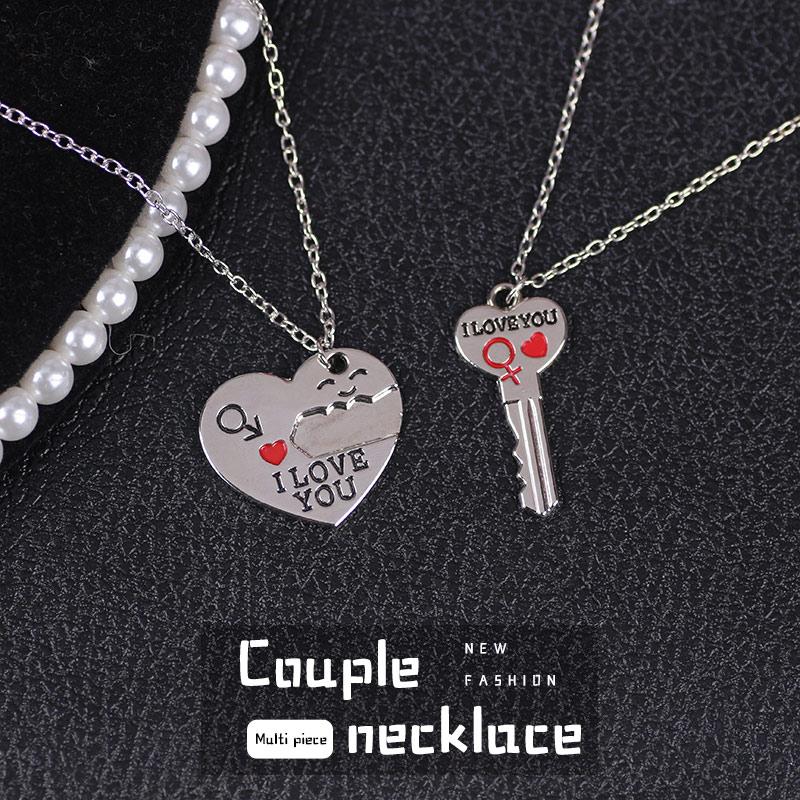 Pendant Necklaces Couple Necklace Cute Heart Shape Key Puzzle I Love You Letter Romance Harajuku Jewelry Gift 2021
Pendant Necklaces Couple Necklace Cute Heart Shape Key Puzzle I Love You Letter Romance Harajuku Jewelry Gift 2021