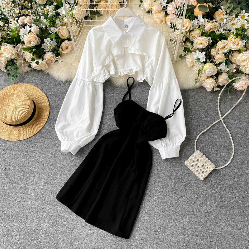DEAT Women Sling Dress Slash Neck Sleeveless Arrivals Lady Sexy Fashion Temperament Spring Summer 11D010 210709