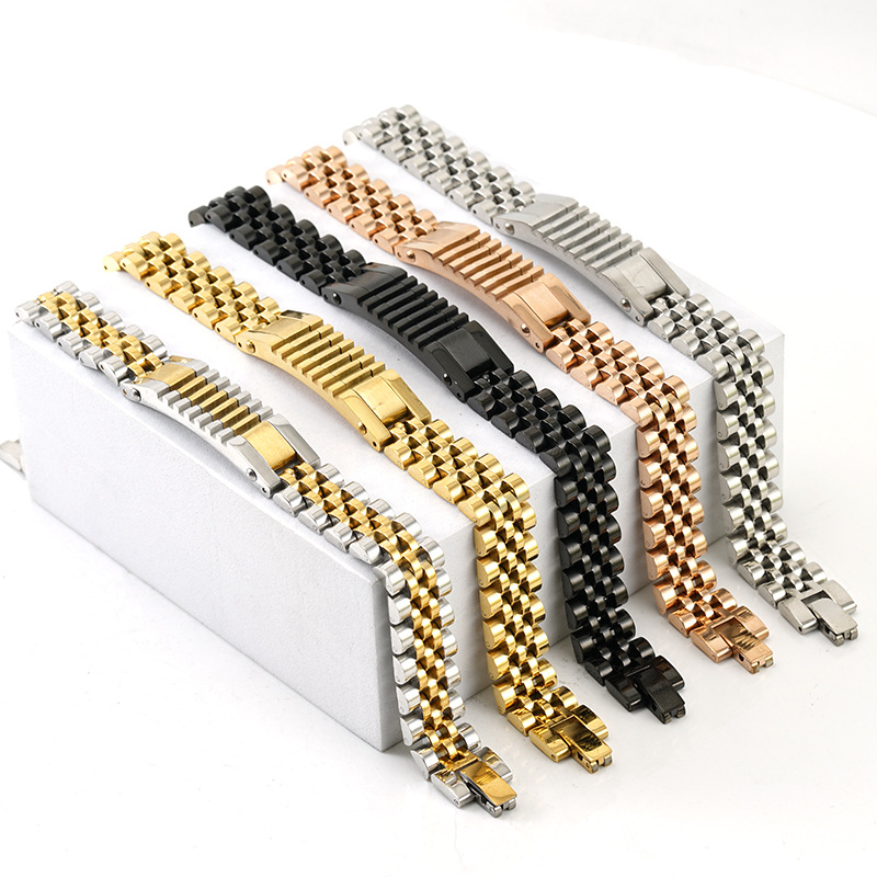 Hip Hop Man Style Stainless Steel Watchband Chain Watch Strap Bracelet Jewelry for Gift
Hip Hop Man Style Stainless Steel Watchband Chain Watch Strap Bracelet Jewelry for Gift
