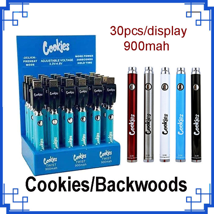 2021 Original Cookies Backwoods Twist Pre-heat Battery 900mah 30pcs/Display Box Variable Voltage 510 thread batteries vs UGO V3 vision spinner
2021 Original Cookies Backwoods Twist Pre-heat Battery 900mah 30pcs/Display Box Variable Voltage 510 thread batteries vs UGO V3 vision spinner
