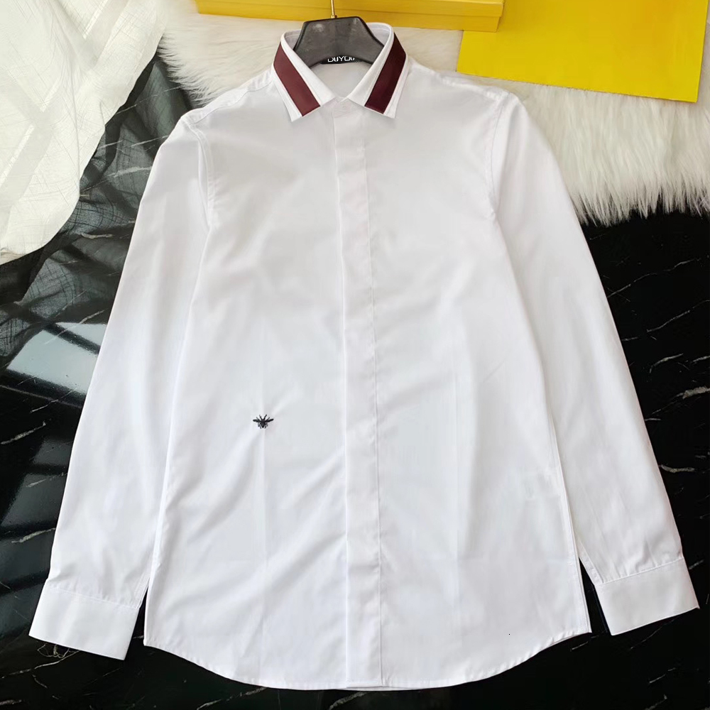2021 New Masculino Algodo Dos Homens Contraste Colarinho Vestido Camisa Bordado Animal De Alta Qualidade Magro Ajuste Camisas 4q5y, White
2021 New Masculino Algodo Dos Homens Contraste Colarinho Vestido Camisa Bordado Animal De Alta Qualidade Magro Ajuste Camisas 4q5y, White