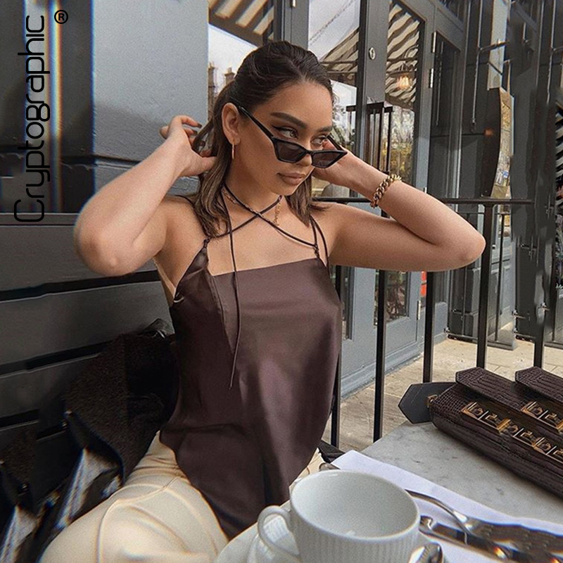 Fashion Silky Sexy Baless Bandage Crop Tops for Women Sleeveless Club Party 2021 Summer Top Cropped Streetwearhigh quality, Brown
Fashion Silky Sexy Baless Bandage Crop Tops for Women Sleeveless Club Party 2021 Summer Top Cropped Streetwearhigh quality, Brown