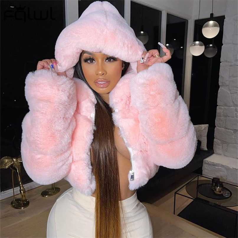 FQLWL White Faux Fur Winter Jacket For Women Black Long Sleeve Hooded Coat Female Fashion Coats And Jackets 211220, Royal blue
FQLWL White Faux Fur Winter Jacket For Women Black Long Sleeve Hooded Coat Female Fashion Coats And Jackets 211220, Royal blue
