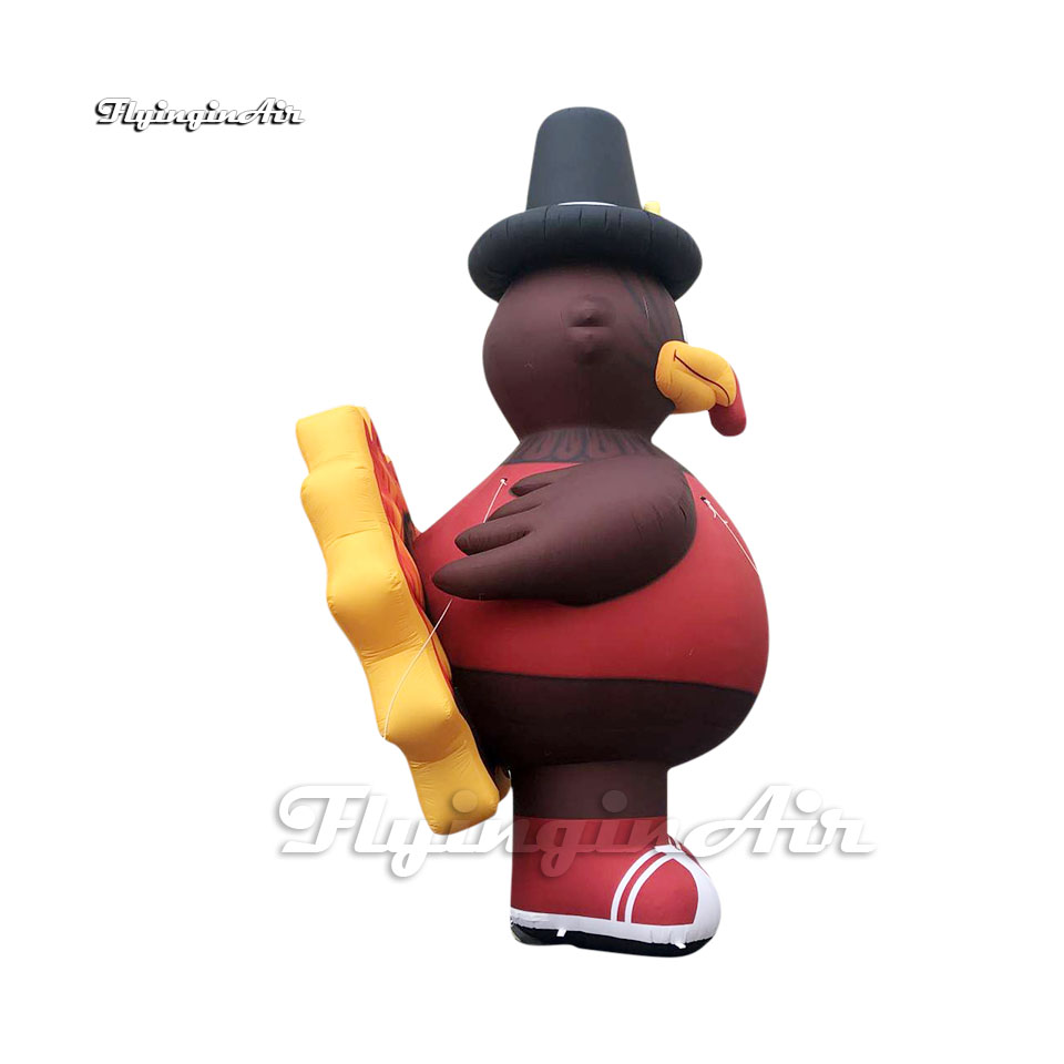 Outdoor Thanksgiving Day Decorations Red Advertising Inflatable Turkey Balloon 6m Cartoon Animal Model Air Blown Chicken For Park And Shopping Center
