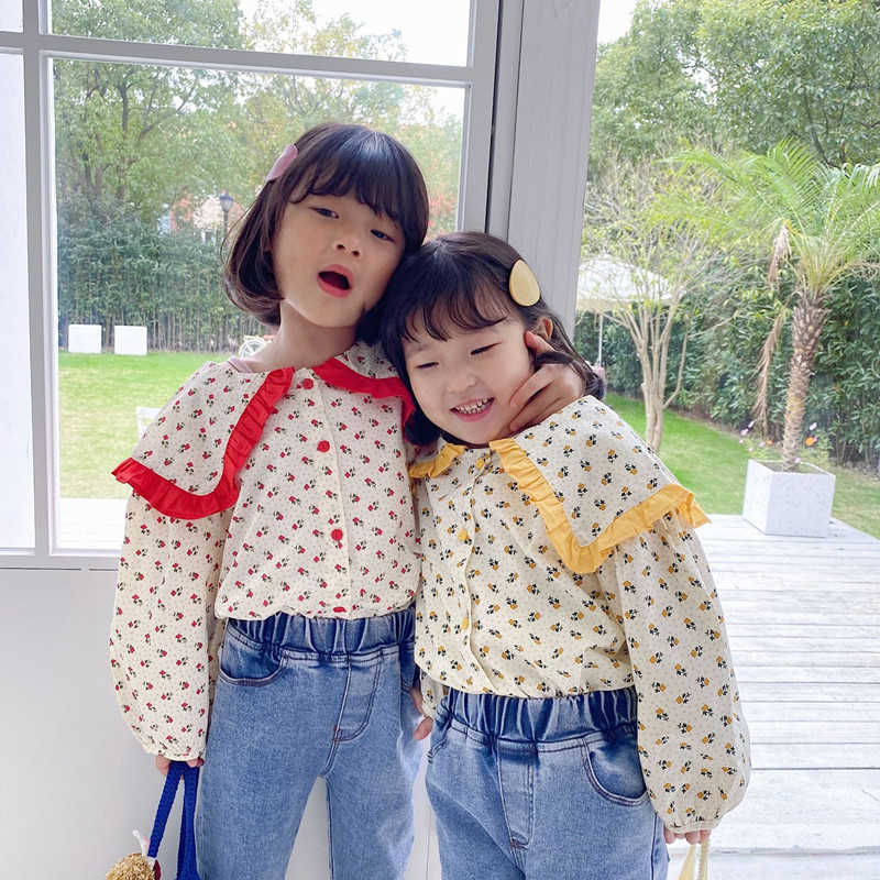 Girls Floral Blouses Shirts Spring Summer Baby Turn-down Collar Tops Bottoming Long-Sleeve Kids Clothing 210615, Red
Girls Floral Blouses Shirts Spring Summer Baby Turn-down Collar Tops Bottoming Long-Sleeve Kids Clothing 210615, Red