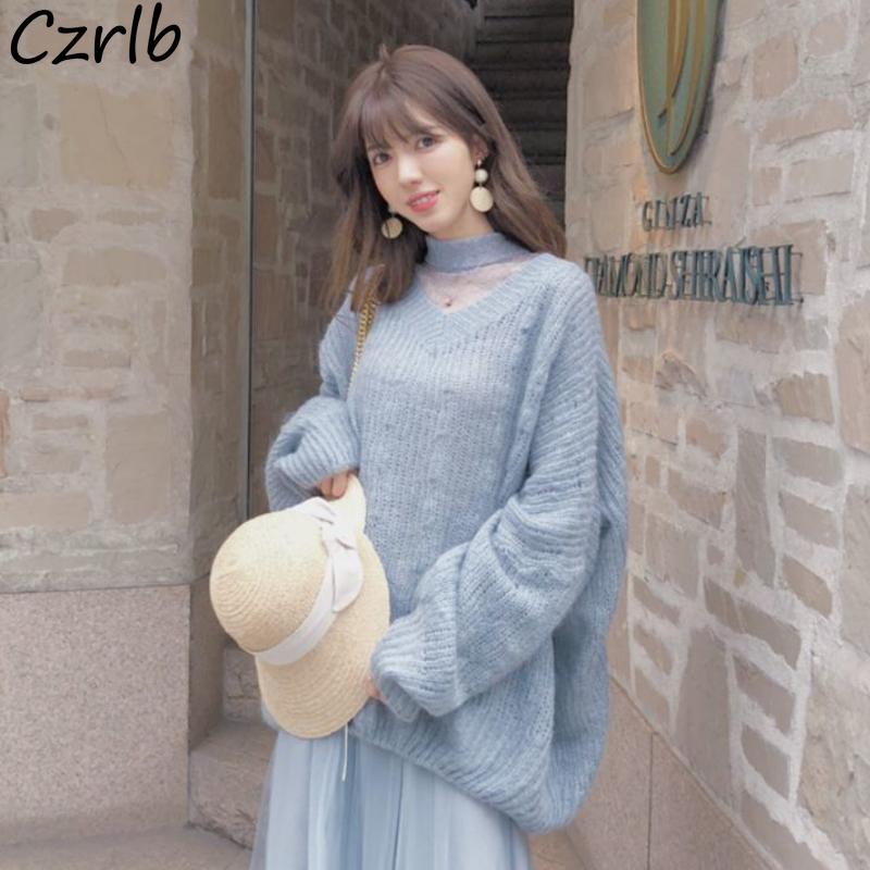 Women's Sweaters Pullovers Women Elegant Sweet V-neck Breathable Solid Baggy All-match Autumn Simple Female Girlish Soft Korean Style Romant, White;black
Women's Sweaters Pullovers Women Elegant Sweet V-neck Breathable Solid Baggy All-match Autumn Simple Female Girlish Soft Korean Style Romant, White;black