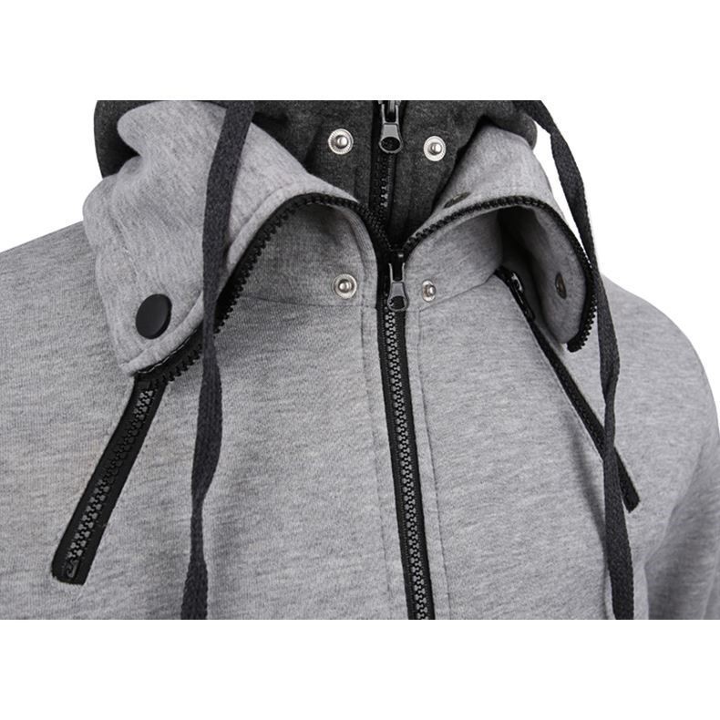 Zipper Warm Fleece Hoodies Men Autumn Winter Casual Patchwork Hoody Sweatshirts Mens Hip Hop Streetwear Male Pullover Hood Coats 201020