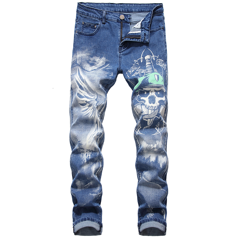 2021 New Men's Male 3d Skull Printed Jeans Plus Big Size Slim Straight Wings Painted Blue Stretch Pants Trousers 09be, Beige
2021 New Men's Male 3d Skull Printed Jeans Plus Big Size Slim Straight Wings Painted Blue Stretch Pants Trousers 09be, Beige