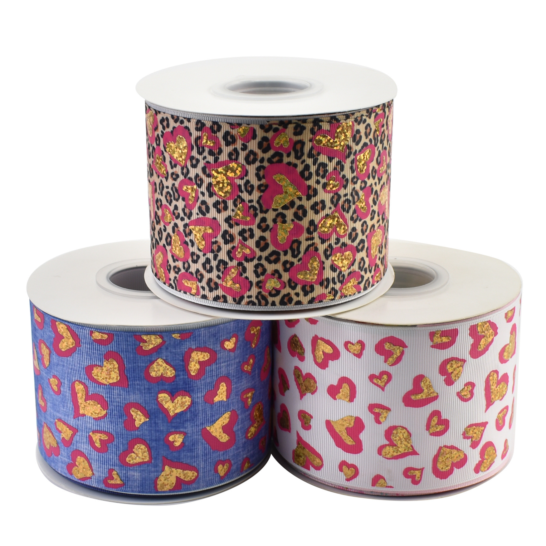 50yards 75mm Hologram gold foil hearts pink ink heart Grosgrain Ribbon For Valentine DIY Accessories Welcome Custom Printed
50yards 75mm Hologram gold foil hearts pink ink heart Grosgrain Ribbon For Valentine DIY Accessories Welcome Custom Printed