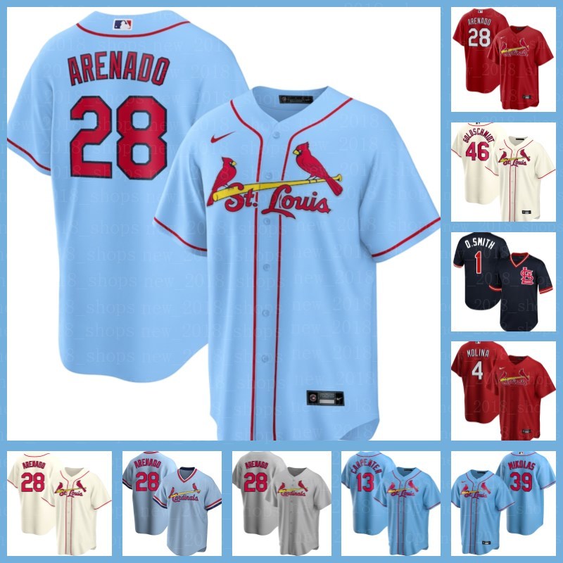 St. Louis Cardinals Jerseys 28 Nolan Arenado 46 Paul Goldschmidt 4 Yadier Molina 11 Paul DeJong Baseball 1 Ozzie Smith 25 Dexter Fowler, Blue;black
St. Louis Cardinals Jerseys 28 Nolan Arenado 46 Paul Goldschmidt 4 Yadier Molina 11 Paul DeJong Baseball 1 Ozzie Smith 25 Dexter Fowler, Blue;black