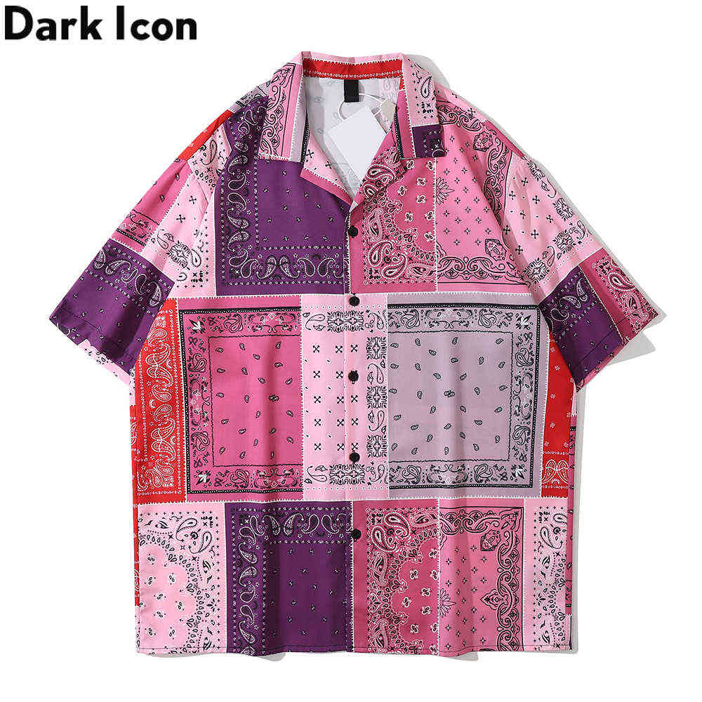 Bandana Patchwork Polo Shirt Men Summer Hawaii Turn-down Collar Men's Shirt Short Sleeve Male Top 210603, Blue shirt
Bandana Patchwork Polo Shirt Men Summer Hawaii Turn-down Collar Men's Shirt Short Sleeve Male Top 210603, Blue shirt