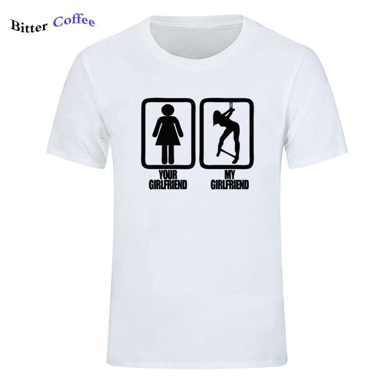 NEW Men's t-shirt Your Girlfriend My Girlfriend Bondage T shirt for Men Short tops Cotton fashion Tee Shirts European Size 210225
