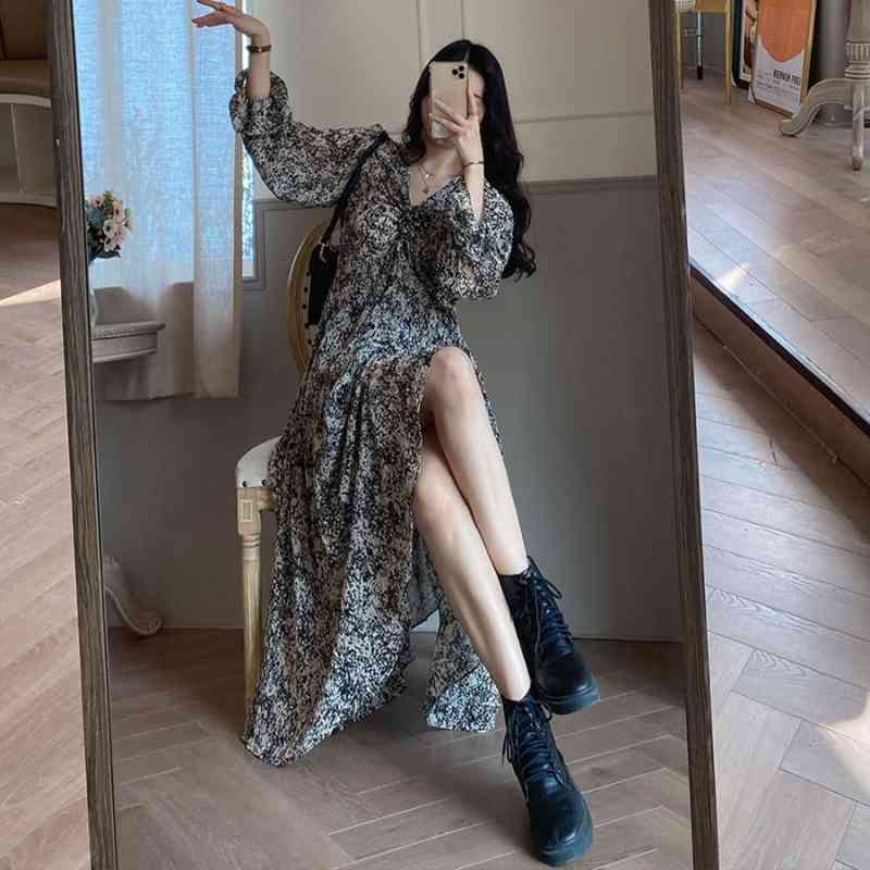 Spring and Summer Korean Elegant Temperament V-neck Floral Female Dress Sweet Lace OL Style 210615, Photo color
Spring and Summer Korean Elegant Temperament V-neck Floral Female Dress Sweet Lace OL Style 210615, Photo color