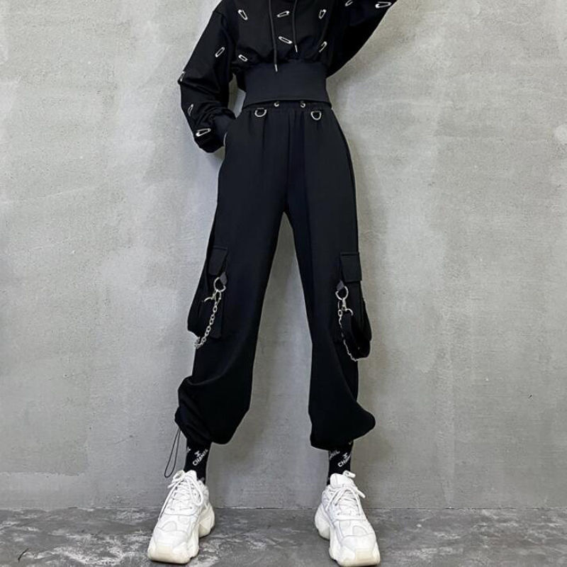 Spring/Autumn Korean Fashion Girl Harajuku High Street Gothic Dark Girl Cargo Pants Loose Tie Feet Plush Women Casual Pants 4XL, Black
Spring/Autumn Korean Fashion Girl Harajuku High Street Gothic Dark Girl Cargo Pants Loose Tie Feet Plush Women Casual Pants 4XL, Black