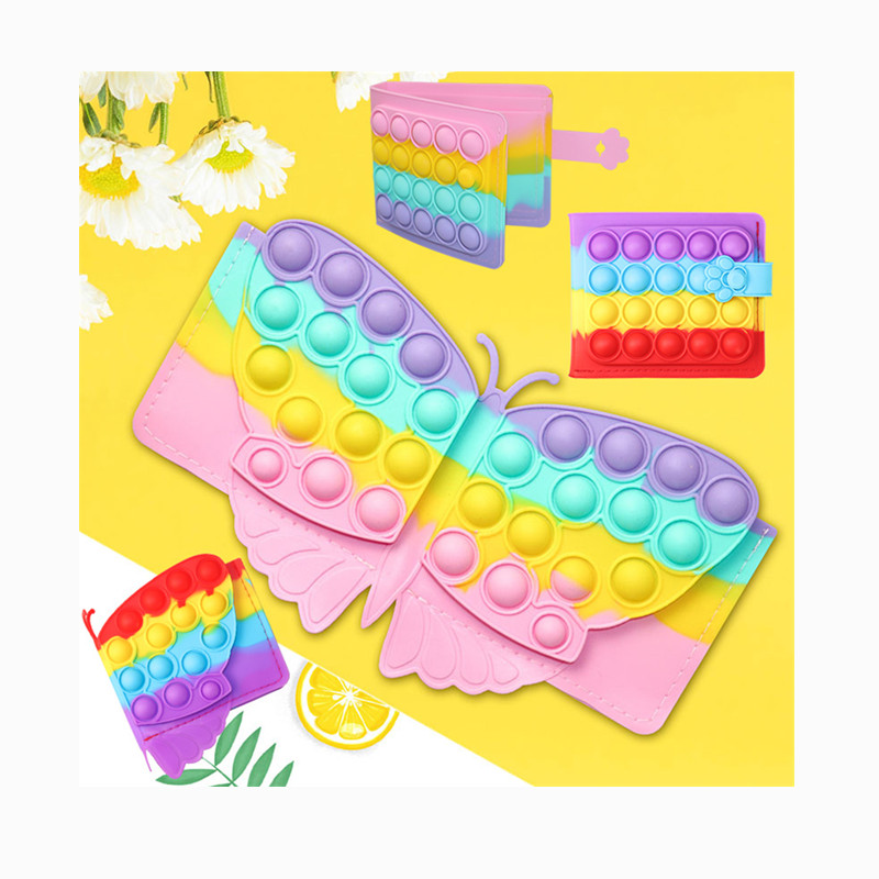 Silicone Wallet Push Bubble Fidget Toy Adult Decompression Butterfly wallet holder Stress Resistant It Soft Gifts Kids Toys W02
Silicone Wallet Push Bubble Fidget Toy Adult Decompression Butterfly wallet holder Stress Resistant It Soft Gifts Kids Toys W02