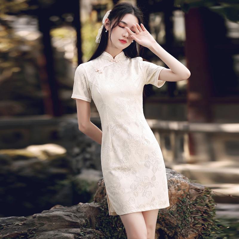 Ethnic Clothing Summer Vintage Slim Qipao Hanfu Women Chinese Style Harajuku Traditional Dress Cheongsams Robe Orientale Vestido Chino Mujer
Ethnic Clothing Summer Vintage Slim Qipao Hanfu Women Chinese Style Harajuku Traditional Dress Cheongsams Robe Orientale Vestido Chino Mujer
