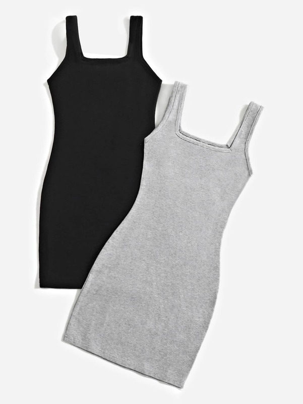 Girls 2 Pack Rib-knit Dress SHE