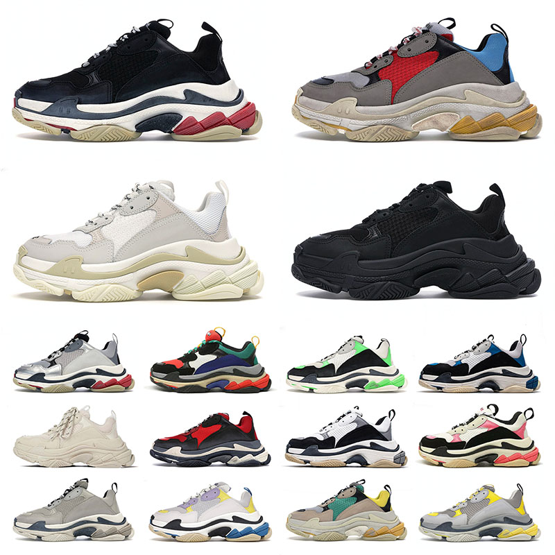 Luxurys Designers Mens Triple S Womens Top quality Running Shoes All White Black Crystal Bottom Paris 17 FW Platform sneakers Comfortable Jogging Leather Suede, B8 36-40
Luxurys Designers Mens Triple S Womens Top quality Running Shoes All White Black Crystal Bottom Paris 17 FW Platform sneakers Comfortable Jogging Leather Suede, B8 36-40