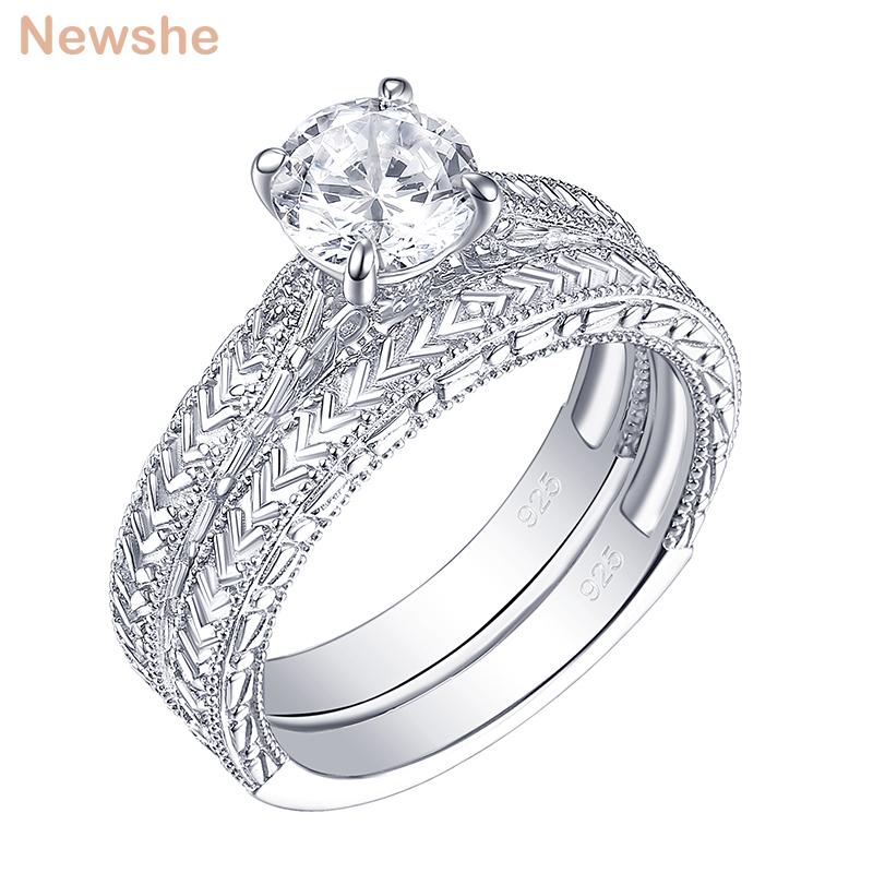 Cluster Rings She Vintage Wedding Ring Set For Women 2 Pieces 925 Sterling Silver Round Clear Zircons Engagement Jewelry BR0922, Golden;silver
Cluster Rings She Vintage Wedding Ring Set For Women 2 Pieces 925 Sterling Silver Round Clear Zircons Engagement Jewelry BR0922, Golden;silver