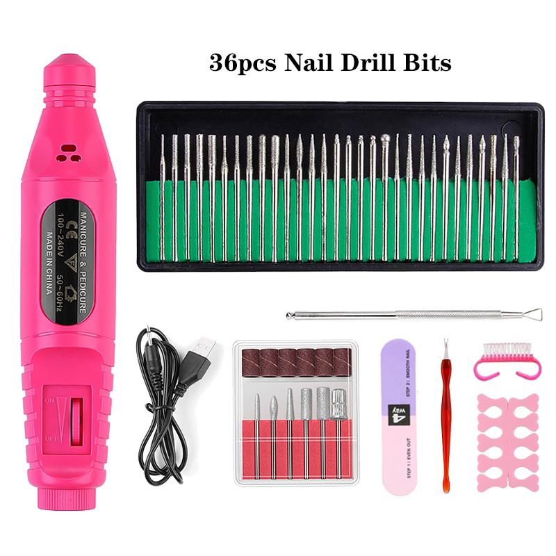 Nail Drill & Accessories Professional Machine Set Manicure Milling File Pedicure Remove Gel Tools Polishing Equipment
