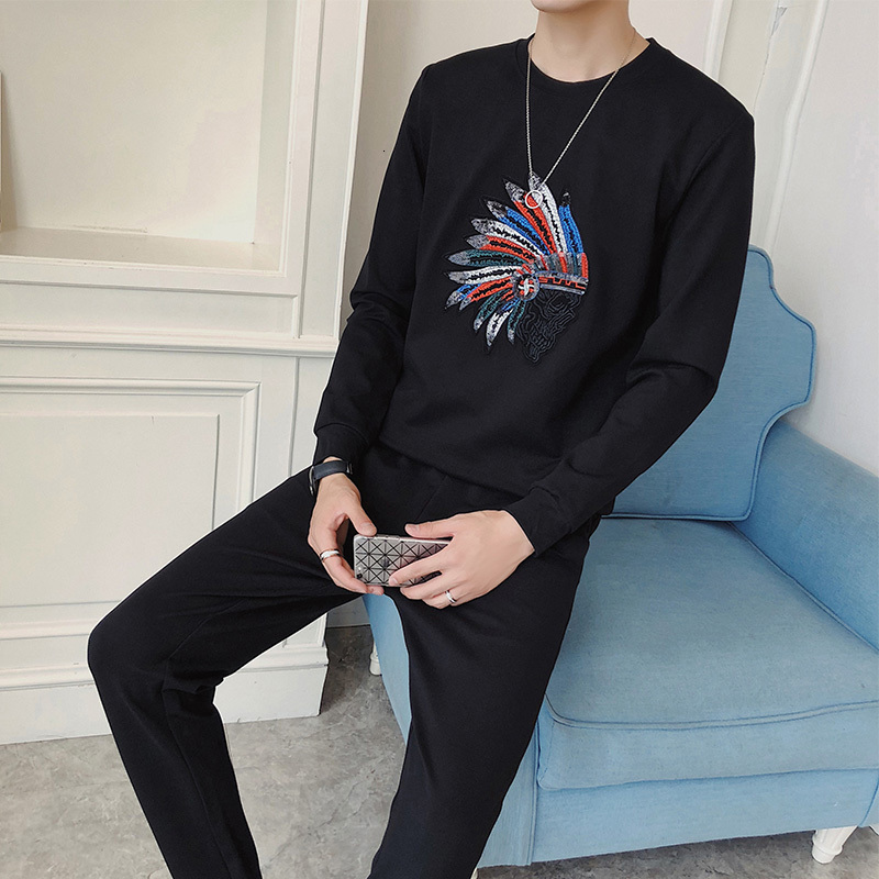 2021 New Men Fashion Autumn Spring Sporting Suit Sweatshirt +sweatpants Mens Clothing Pieces Sets Slim Tracksuit Hoodies Iqoa, Black
2021 New Men Fashion Autumn Spring Sporting Suit Sweatshirt +sweatpants Mens Clothing Pieces Sets Slim Tracksuit Hoodies Iqoa, Black