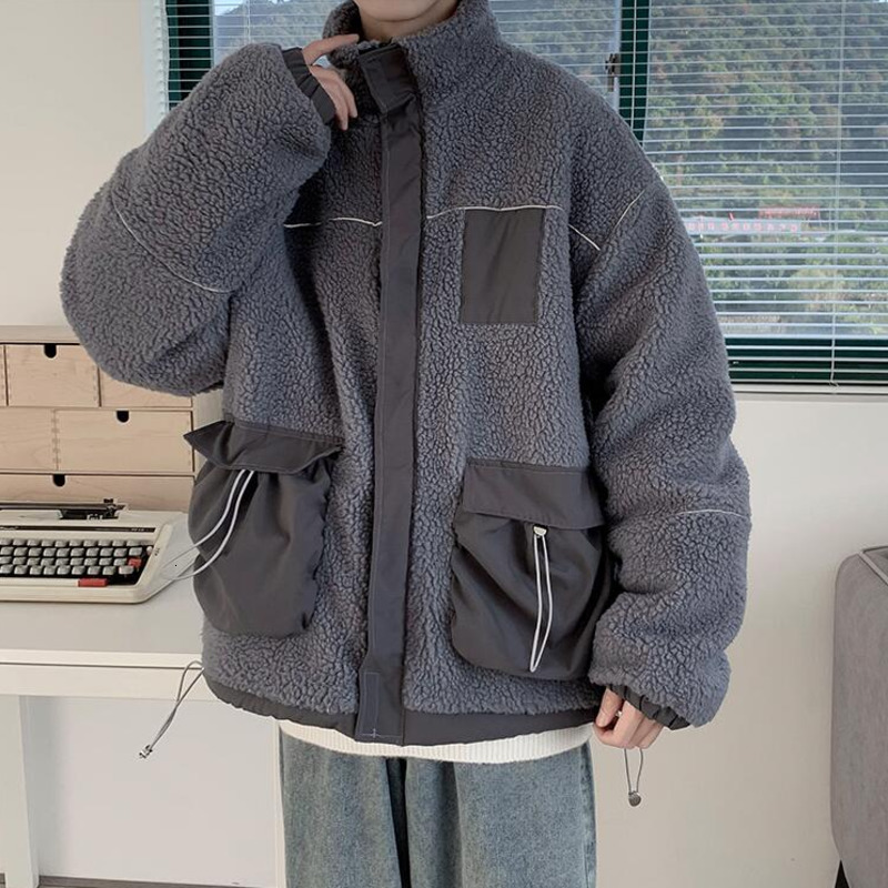 2021 New Winter Thick Lamb Wool Jacket Men's Warm Fashion Casual Reflective Men Wild Loose Korean Short Coat Mens Clothes -5xl Als6, Black
2021 New Winter Thick Lamb Wool Jacket Men's Warm Fashion Casual Reflective Men Wild Loose Korean Short Coat Mens Clothes -5xl Als6, Black