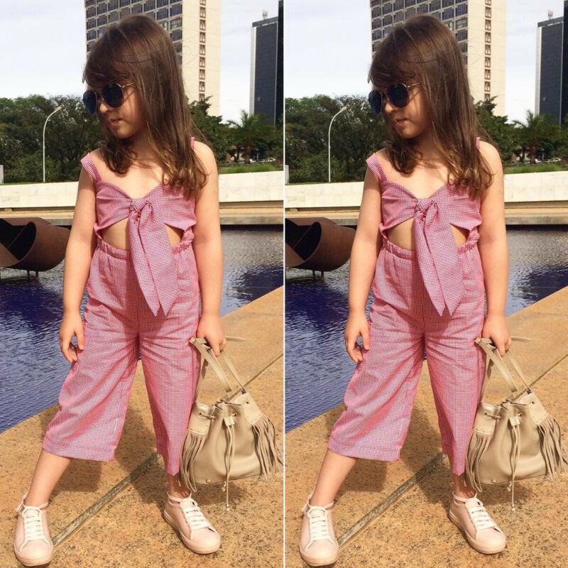 Summer Baby Girl Plaid Clothes Girls Sleeveless Jumpsuit Kid Romper Toddler Wide Pants Outfits Newborn Trousers, Red
Summer Baby Girl Plaid Clothes Girls Sleeveless Jumpsuit Kid Romper Toddler Wide Pants Outfits Newborn Trousers, Red
