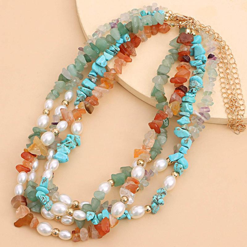 Chokers Bohemian Natural Stone Bead Choker Necklaces Fashion Imitation Pearl Handmade Collar Beach Party Jewelry Gift
Chokers Bohemian Natural Stone Bead Choker Necklaces Fashion Imitation Pearl Handmade Collar Beach Party Jewelry Gift
