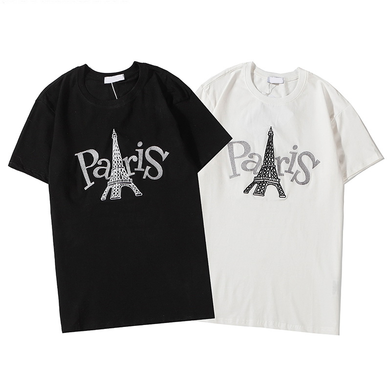 20SS Hot Selling Embroidery Tower T Shirt Fashion Paris Men Women Couples Casual T Shirt Black White Stylist Shirts Size S-XXL, Contrast color
20SS Hot Selling Embroidery Tower T Shirt Fashion Paris Men Women Couples Casual T Shirt Black White Stylist Shirts Size S-XXL, Contrast color