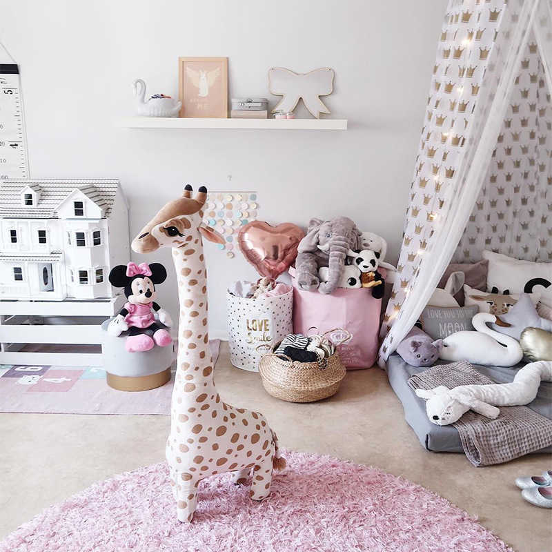 67cm Giraffe Plush Toy Creative Cute Cartoon Doll Baby's Companion for Children's Birthday Christmas Gift 210728