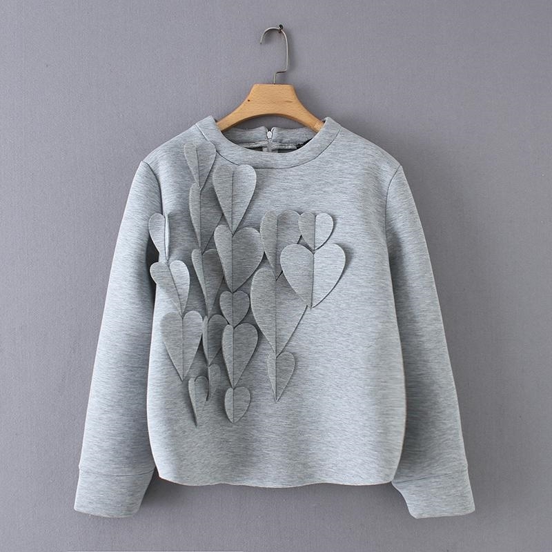 Woman Hoody feminine Hoodie women's sweatshirt ropa mujer sudadera mujer Appliques long sleeve back zipper O neck female tops T200407